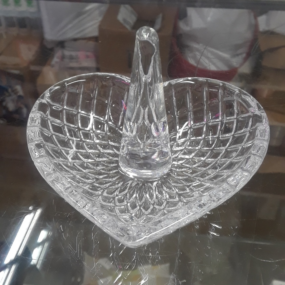 Heart Shaped Glass Ring Holder